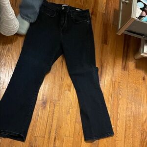 Frame Denim Black Flare Jeans